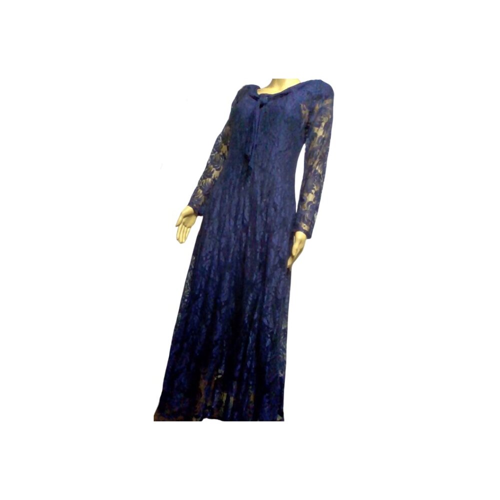 Karin Stevens Vintage Royal Blue Lace Dress size 10